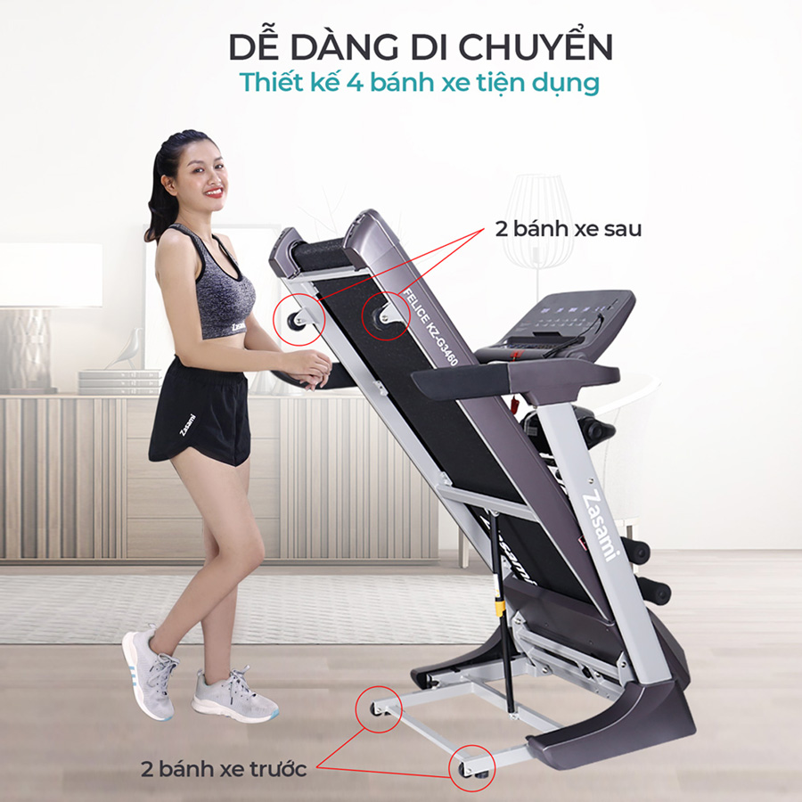 Máy Chạy Bộ Đa Năng Zasami Felice KZ-G3460