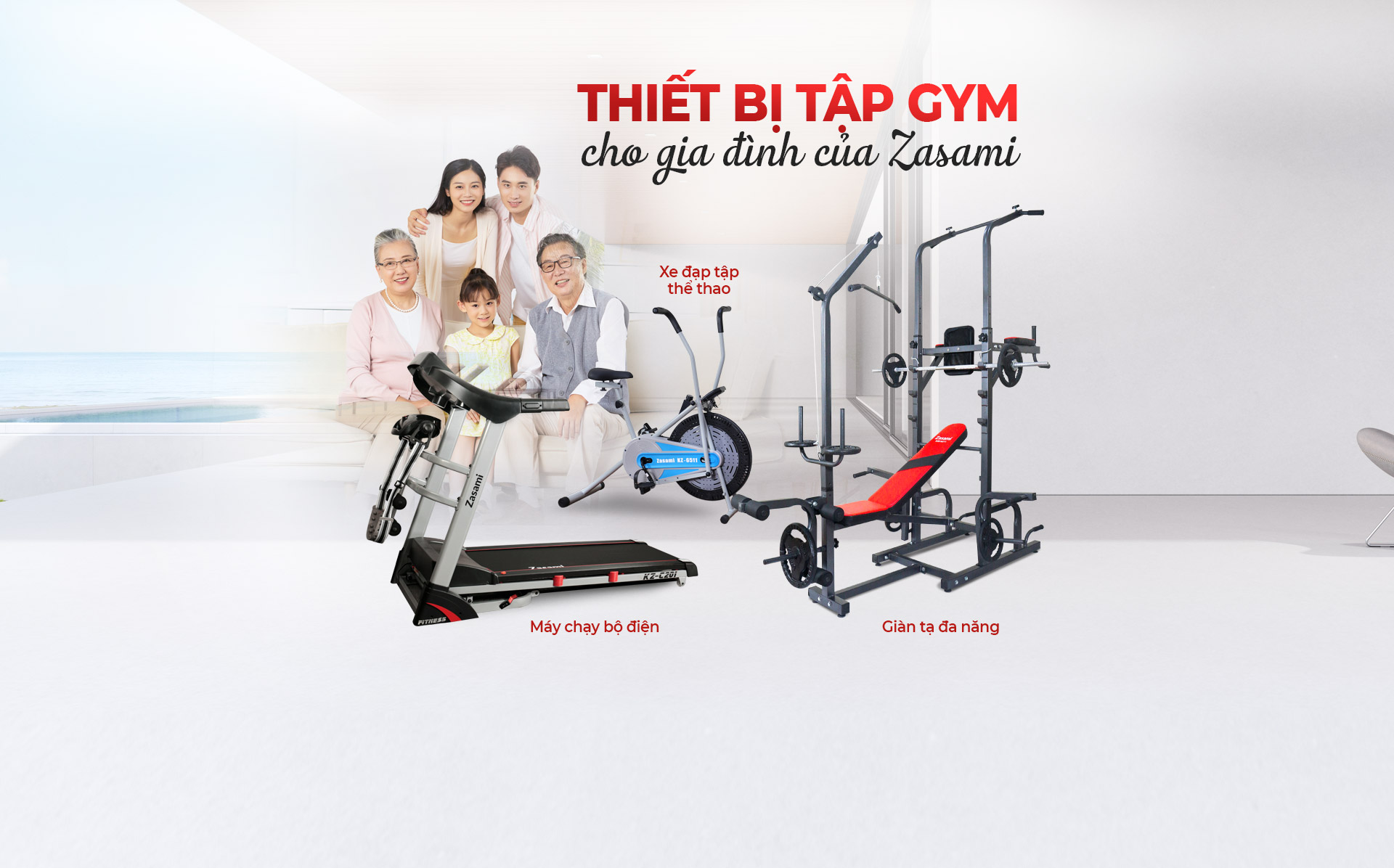 Dụng cụ tập gym cho gia đình của Zasami