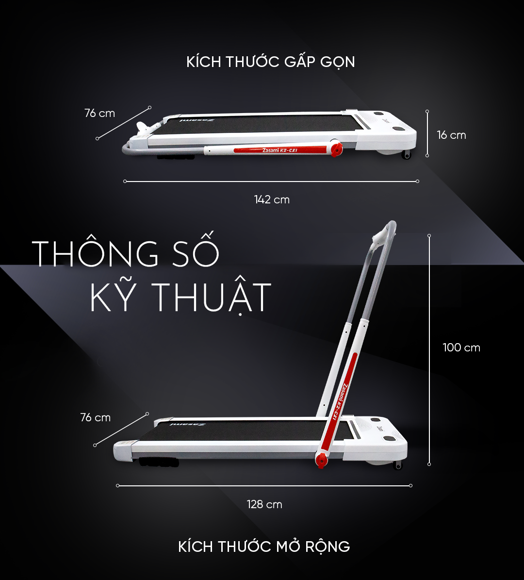 Máy Chạy Bộ Điện Zasami KZ-CX1